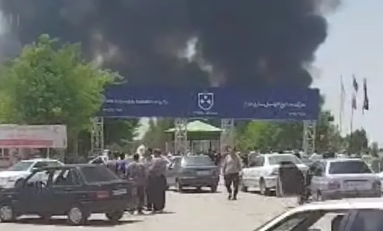 آتشسوزی در کارخانه فرداموتورز پس از حمله موشکی