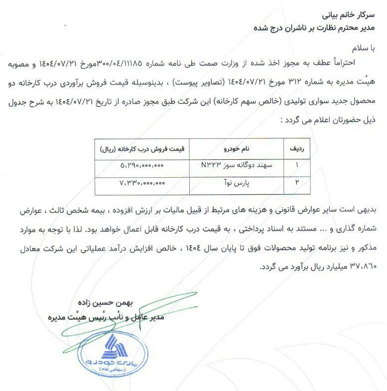 قیمت پارس نوا و سهند دوگانهسوز سایپا