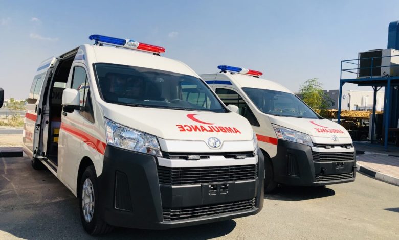 آمبولانس تویوتا هایس در راه ایران