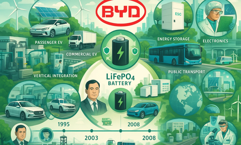 تاریخچه BYD؛ از تولید باتری تا خودروی برقی