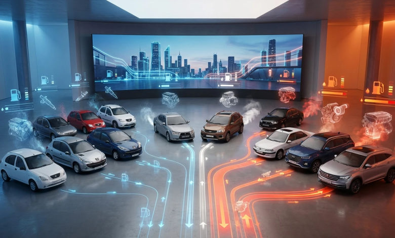 مصرف سوخت خودروهای داخلی و مونتاژی