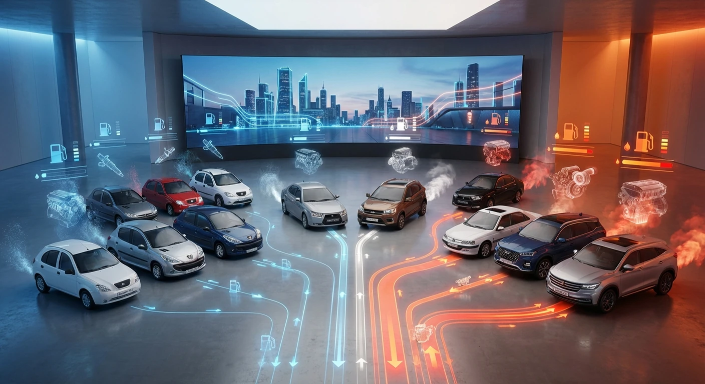 مصرف سوخت خودروهای داخلی و مونتاژی