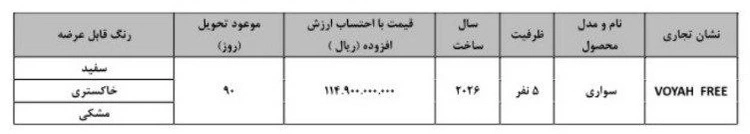 فروش فوق‌العاده وویا فری ۲۰۲۶