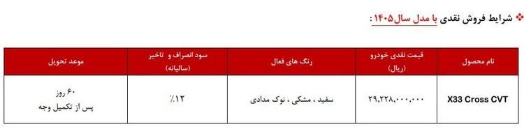 X33 کراس اتوماتیک