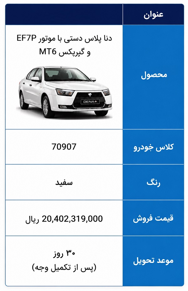 فروش فوری دنا پلاس
