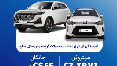 شرایط فروش چانگان CS۵۵ پلاس و سیتروئن C۳-XR